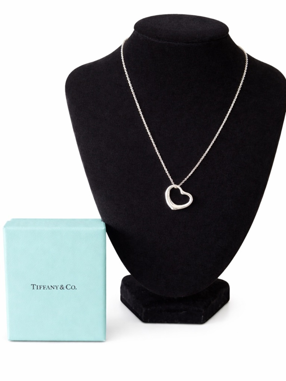 Tiffany & Co. Elsa Peretti Open Heart Pendant Necklace - 925 Sterling Silver